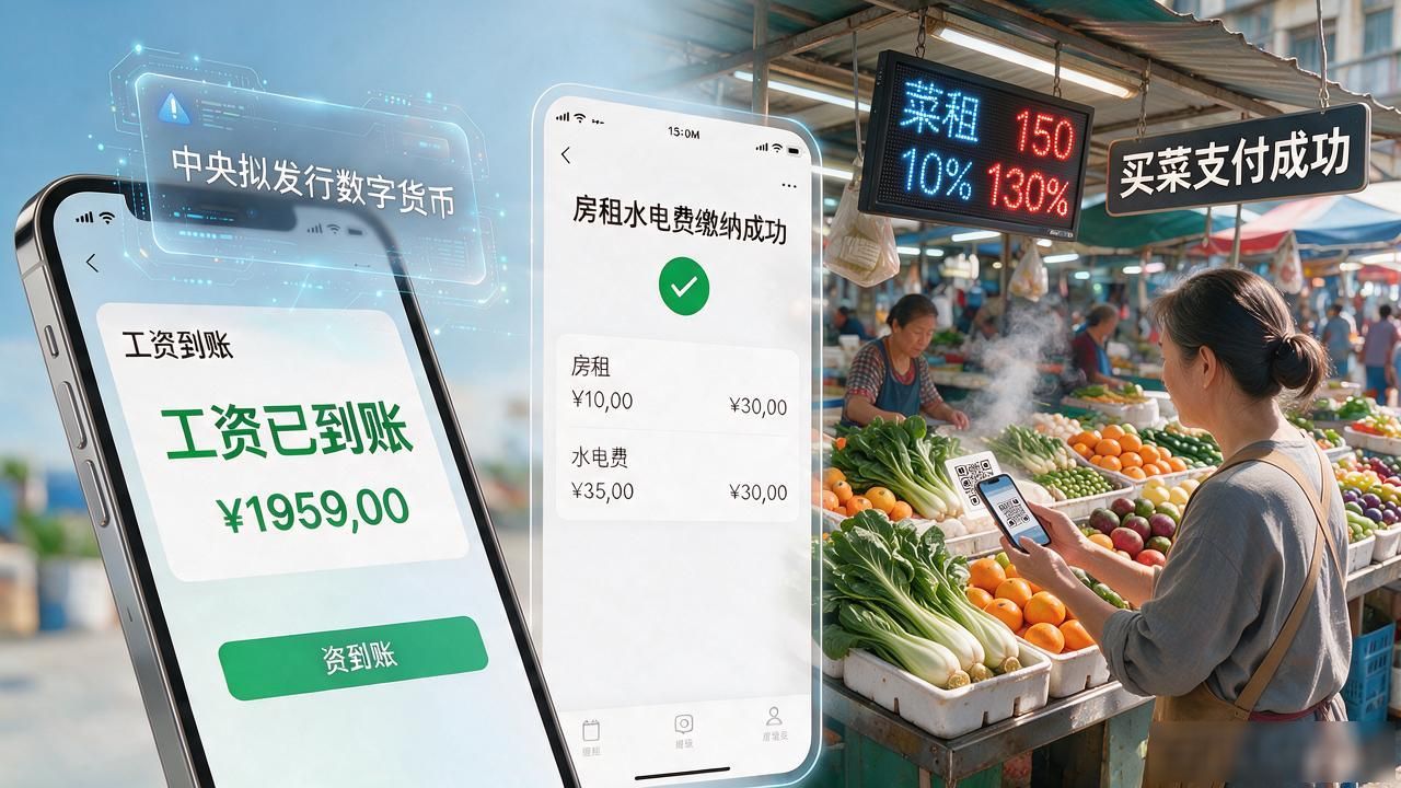 中央拟发行数字货币，以后买菜发工资交房租全要换方式了